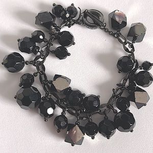 Carolee Jet Glass Cha Cha Bracelet